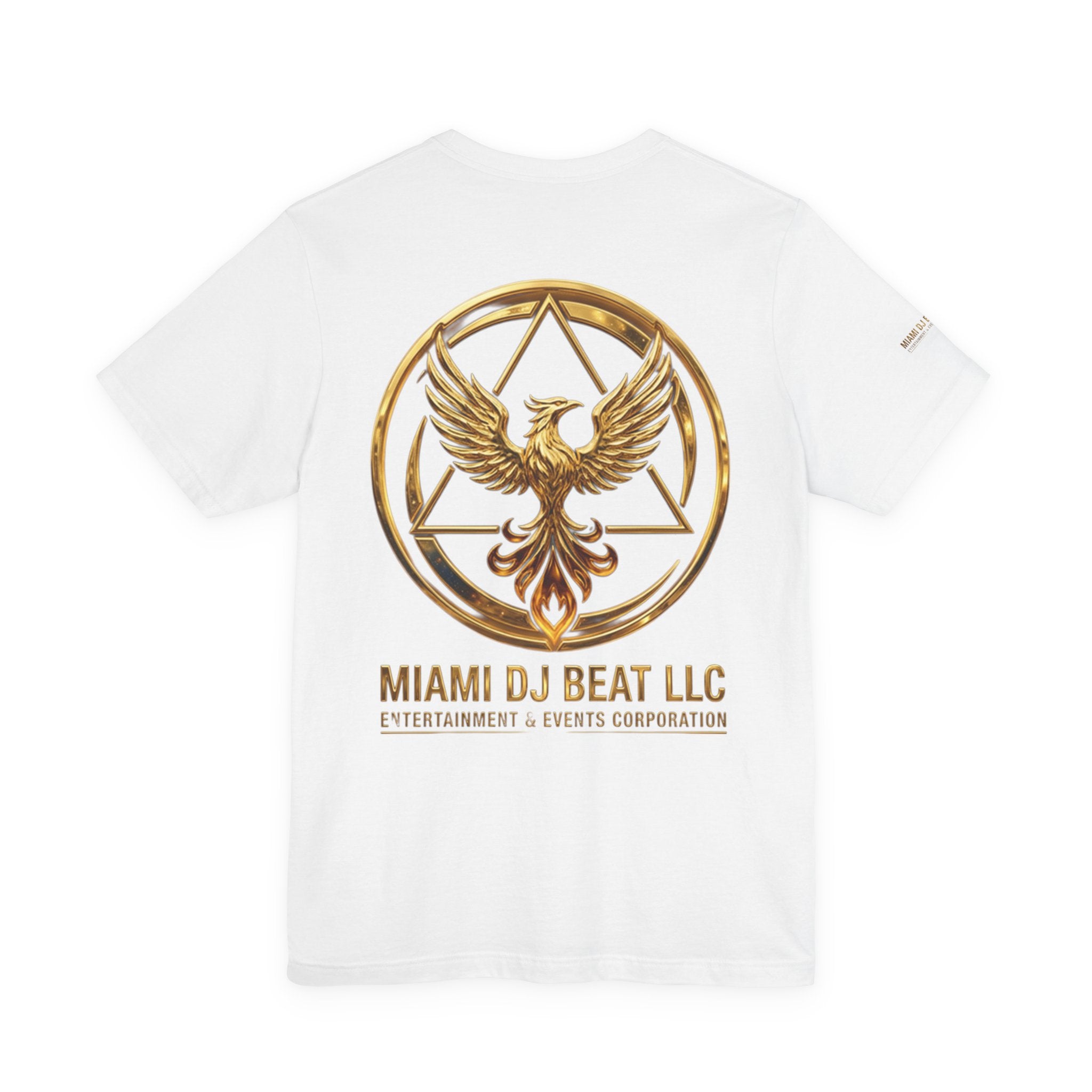 Phoenix Logo Tee — Miami DJ Beat LLC Gold Emblem T-Shirt