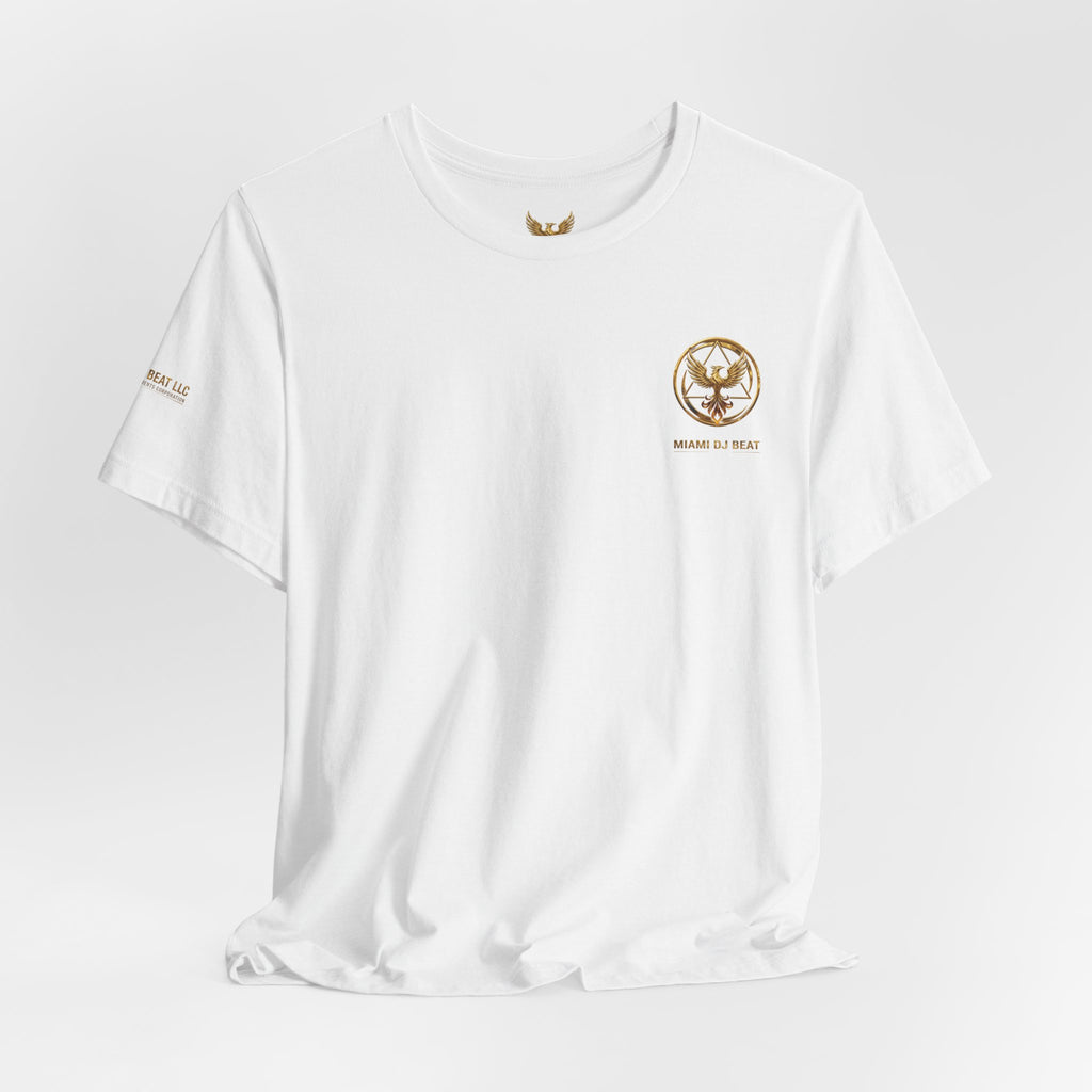 Phoenix Logo Tee — Miami DJ Beat LLC Gold Emblem T-Shirt