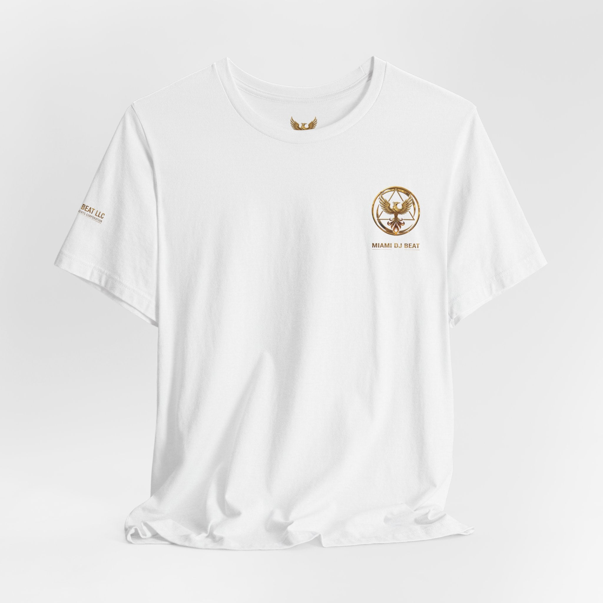 Phoenix Logo Tee — Miami DJ Beat LLC Gold Emblem T-Shirt