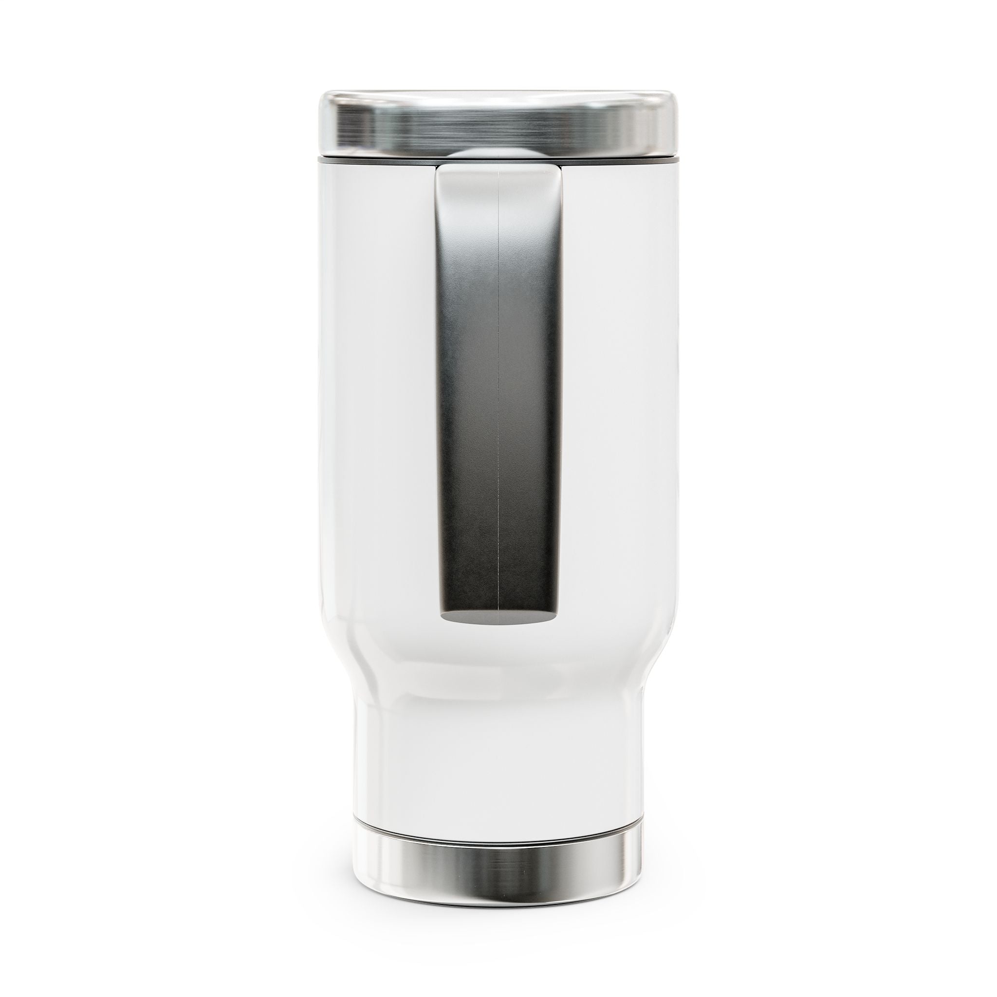 Miami DJ Beat LLC 14oz Stainless Travel Mug with Handle – Gold Phoenix Logo