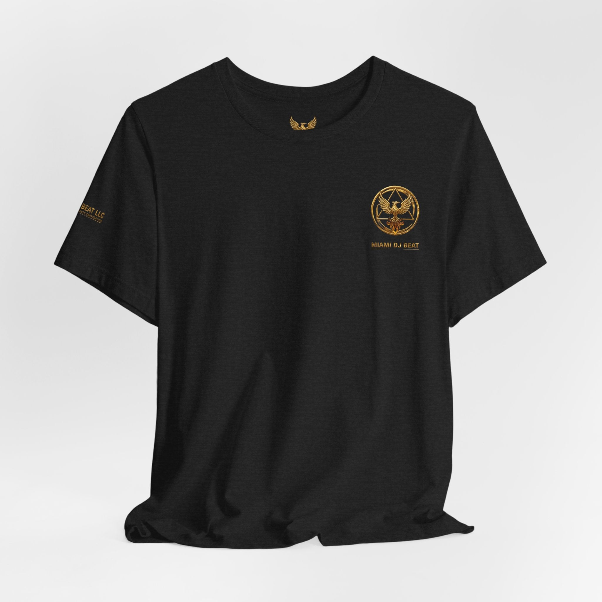 Phoenix Logo Tee — Miami DJ Beat LLC Gold Emblem T-Shirt
